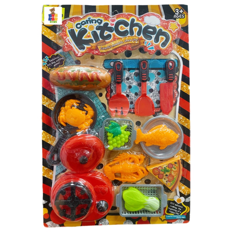 Juego De Comida Rápida Con Accesorios De Cocina 17pz