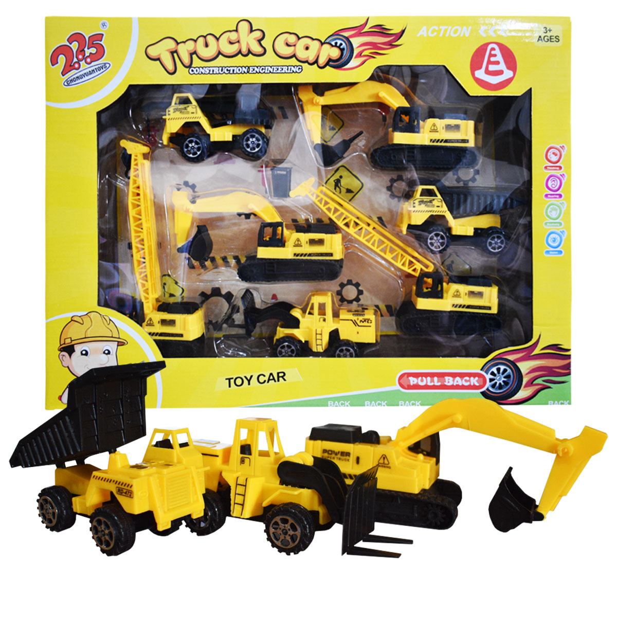 Set De Carros Toymark Construccion En Caja 