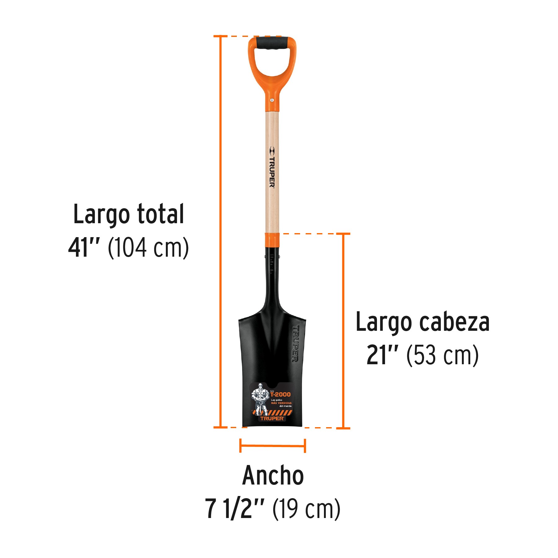PALA ESCARRAMÁN T-2000, PUÑO "Y", TRUPER 17162