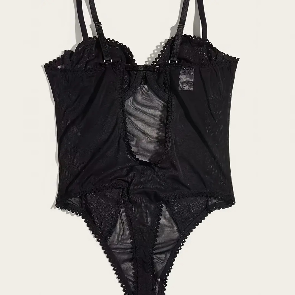 Body de malla con brillos