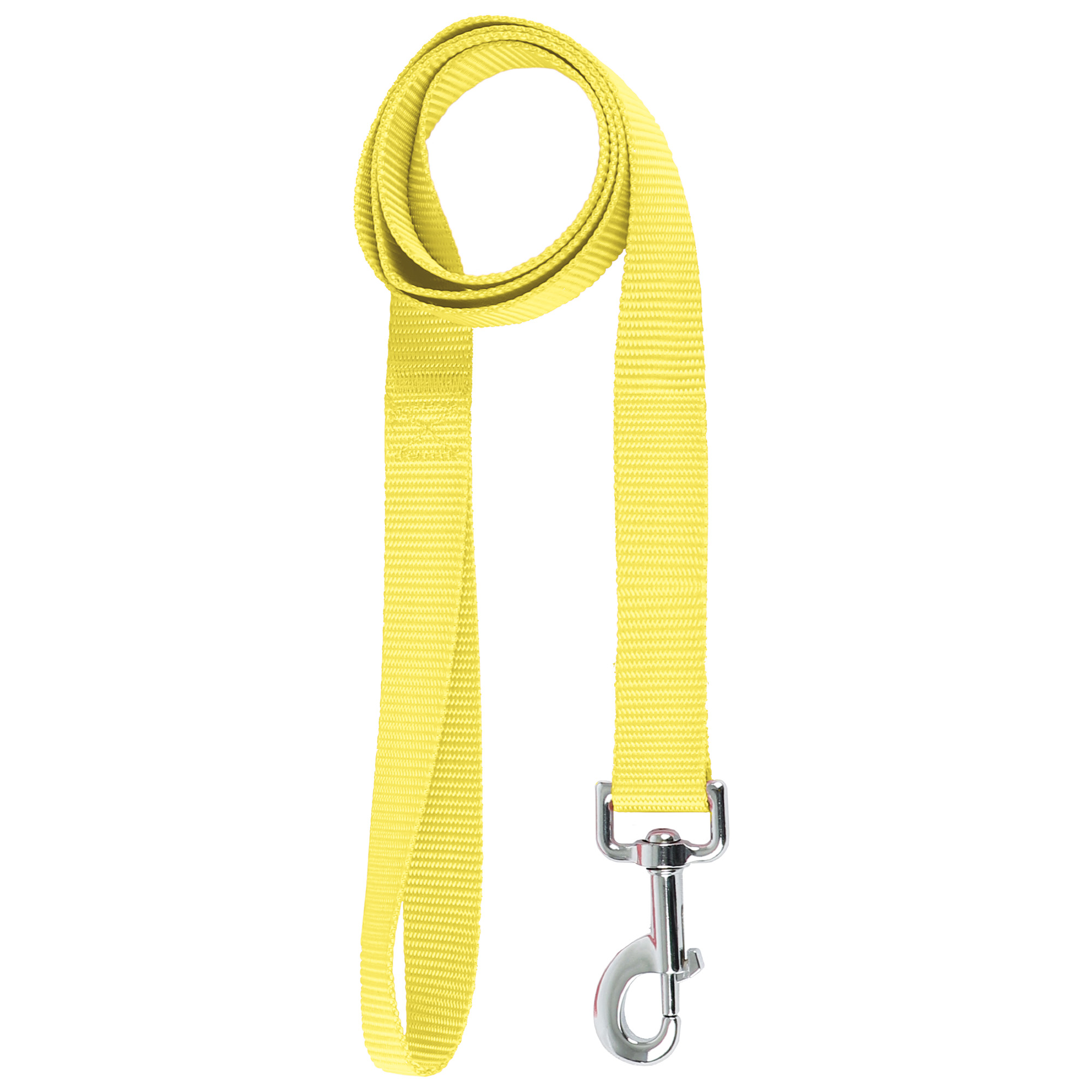 Correa para Perro Petit Grande de Poliéster con Destorcedor Metálitco Amarillo.