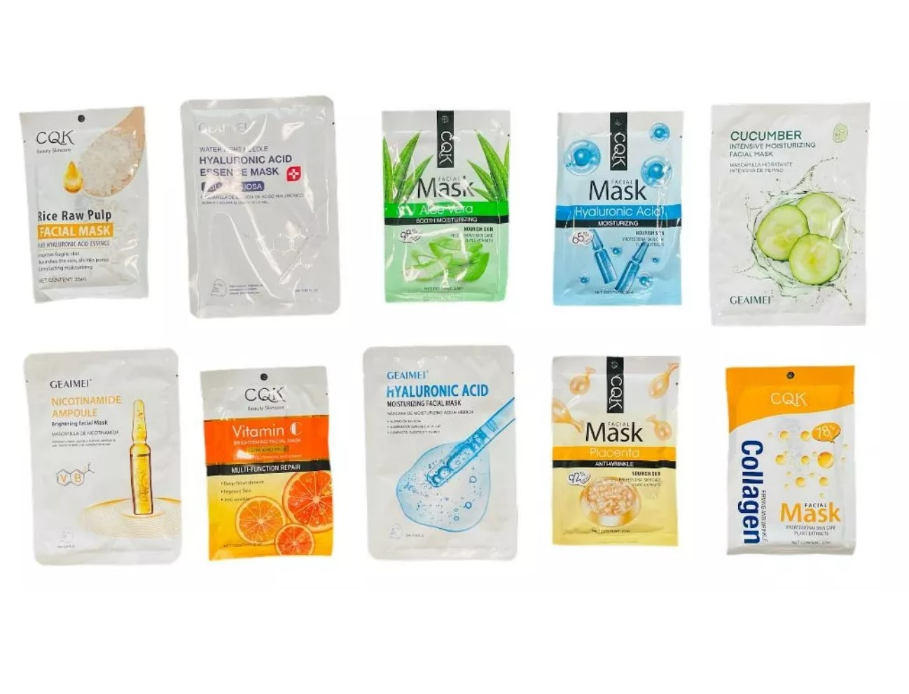 Mascarillas Coreanas Faciales Lote 50 pzas. Huda T