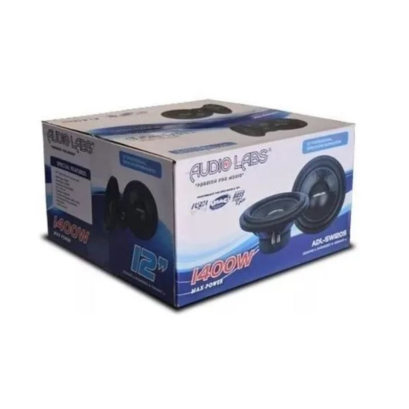 Subwoofer de 12" Audio Labs ADL-SW12OS 1400W MAX DVC 4 Ohms.