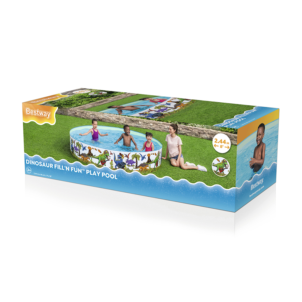 Alberca Circular Inflable Infantil Bestway De Dinosaurios Grande