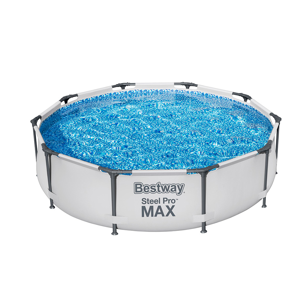 Alberca Piscina Familiar Redonda Gris Estructural 3.05 m + Bomba Bestway