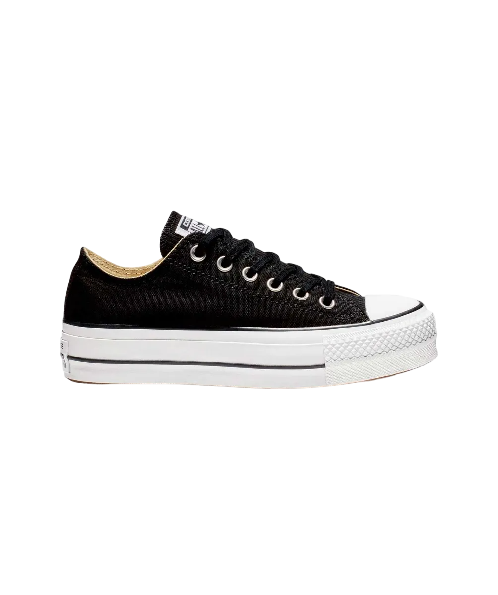 Tenis Converse de Plataforma Lift Negros en Choclo de Lona para Mujer 560250C