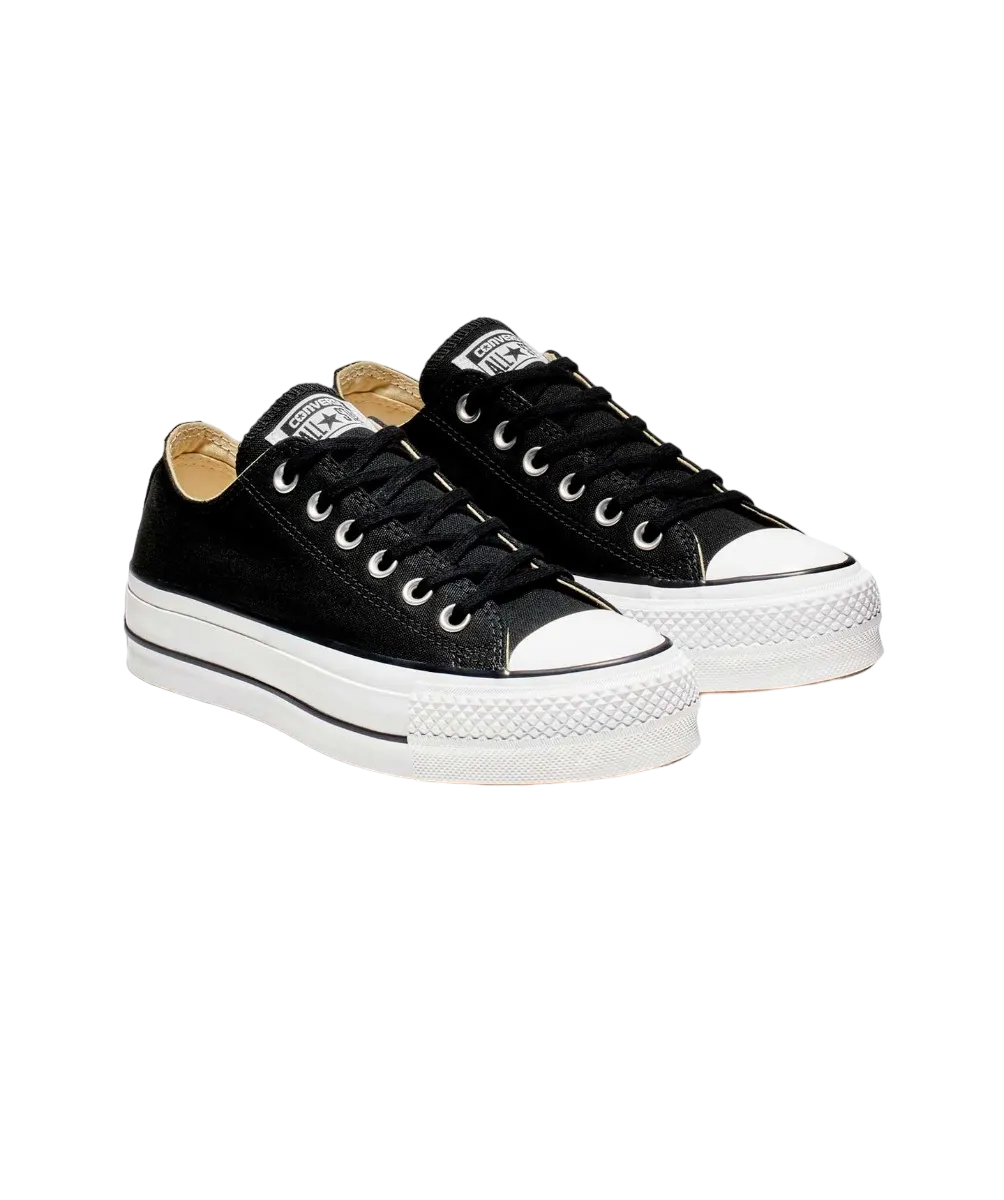 Tenis Converse de Plataforma Lift Negros en Choclo de Lona para Mujer 560250C