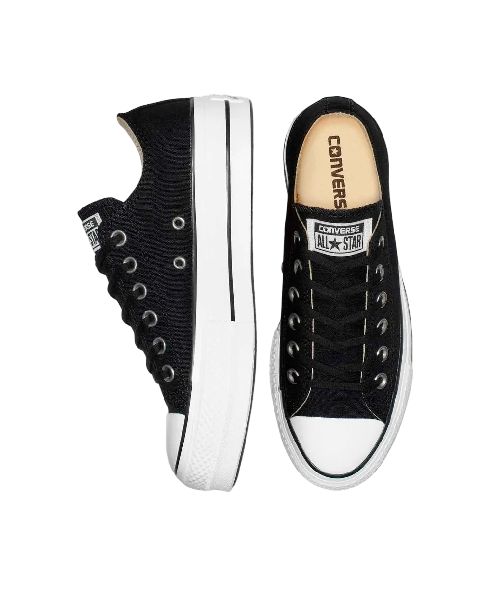 Tenis Converse de Plataforma Lift Negros en Choclo de Lona para Mujer 560250C