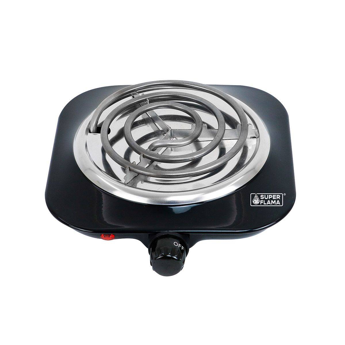 PARRILLA ELÉCTRICA DE UNA RESISTENCIA CON TERMOSTATO DE 1000 W SUPER FLAMA