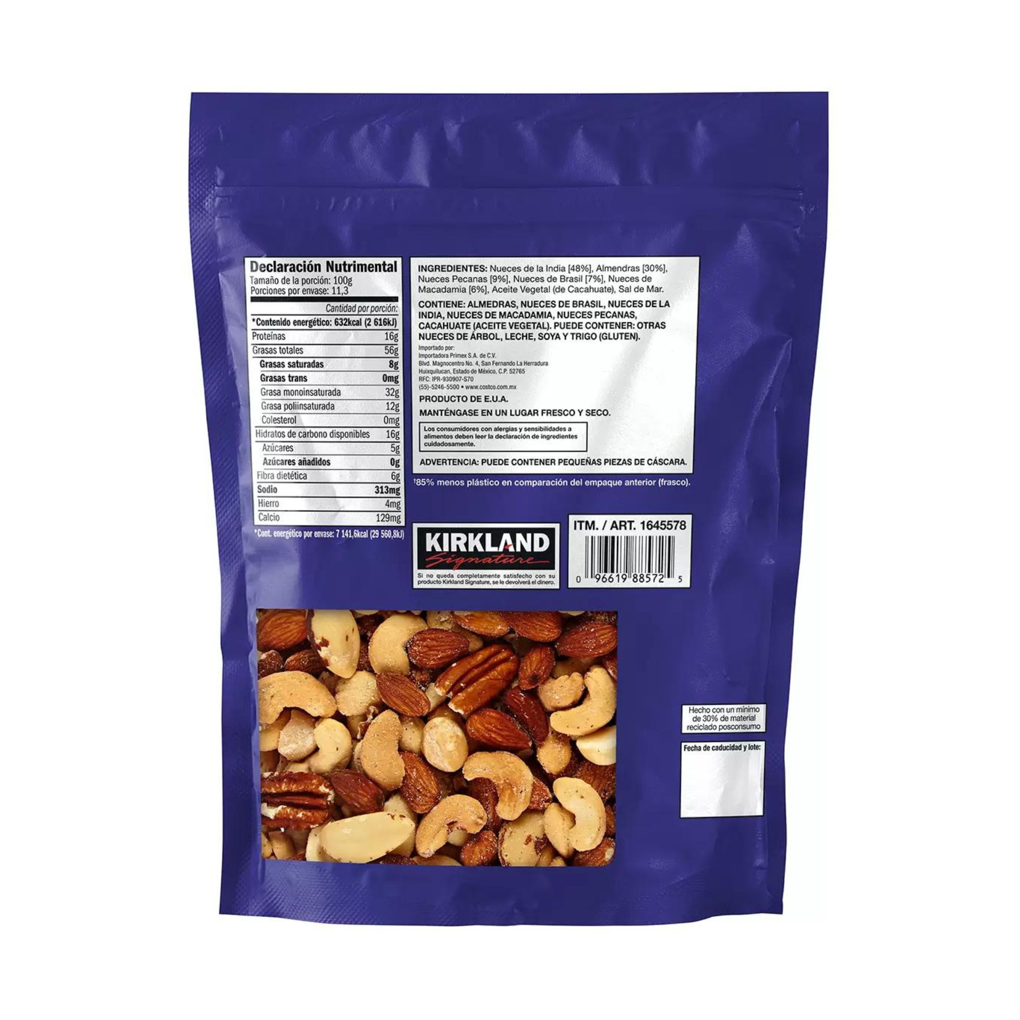 Nueces Surtidas Selectas 1.13kg Kirkland  