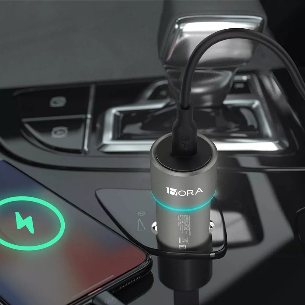 Turbo Cargador Para Auto Tipo C Combo Pd 20W con cable tipo c Carga Rápida En Carro Coche Compatible con Samsung Motorola Huawei Xiaomi Sony HTC 1 Hora GAR156