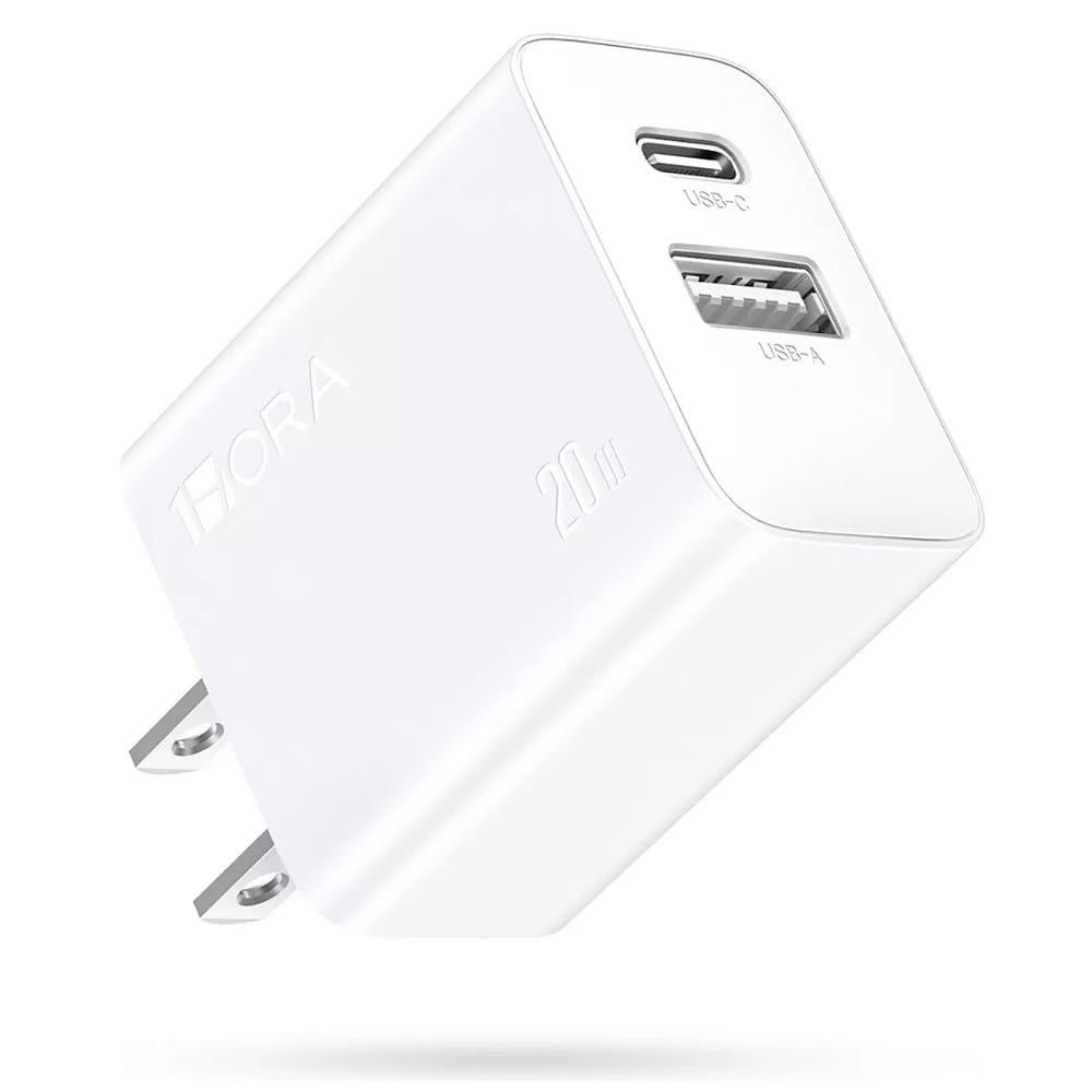Cargador Carga Rápida con Salida Dual Usb+c 20w Compatible con Iphone/Samsung/Motorola 1hora Gar161