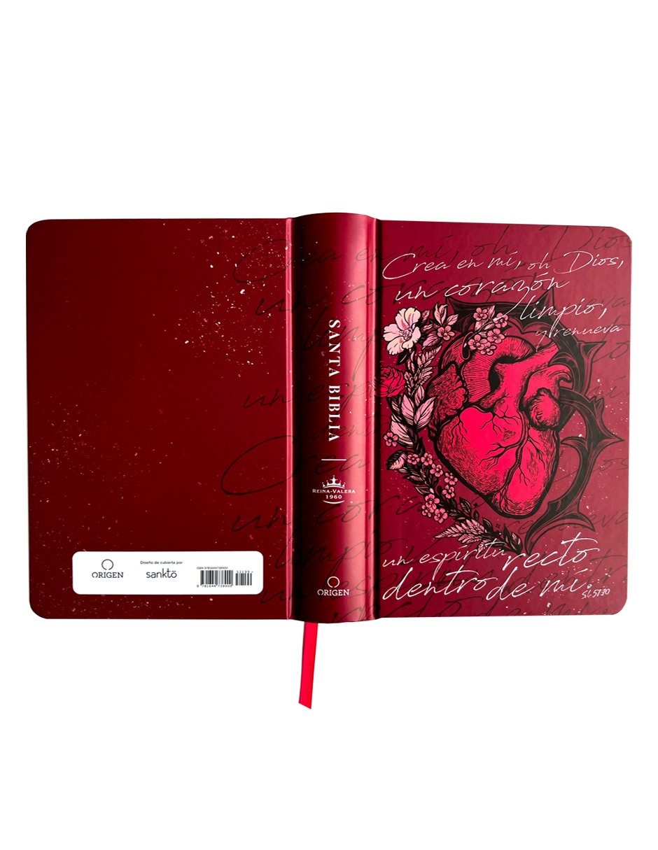 Biblia RVR60 Nombres de Dios crea en mi un corazon limpio, rosada