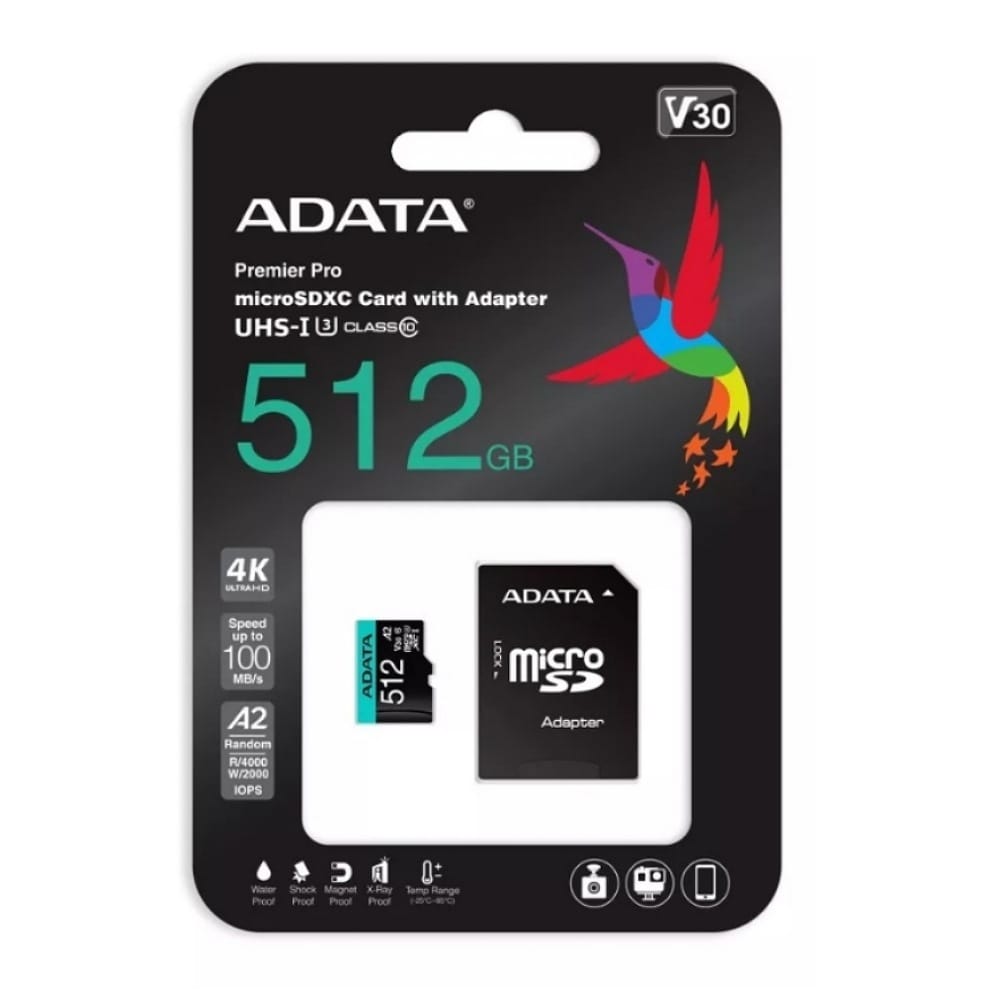 Memoria Micro Sd 512gb Adata Premier Ausdx512gui3v30sa2 Ra1