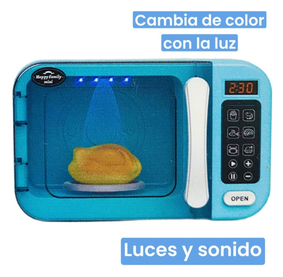 Microondas Digital Horno Con Luz Y Sonido Cambio De Color