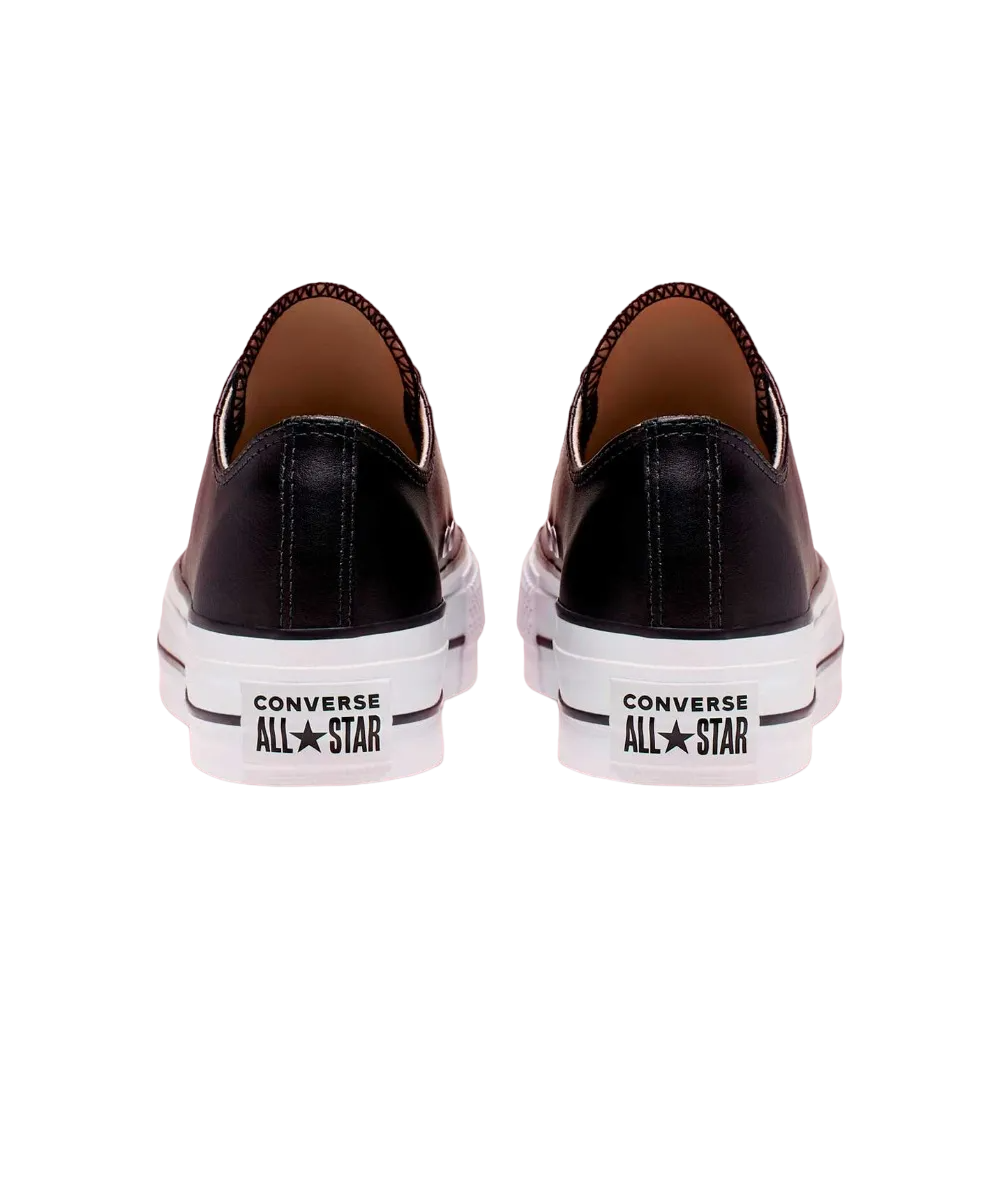 Tenis Converse de Plataforma Lift Negros en Choclo de Piel para Mujer 561681C