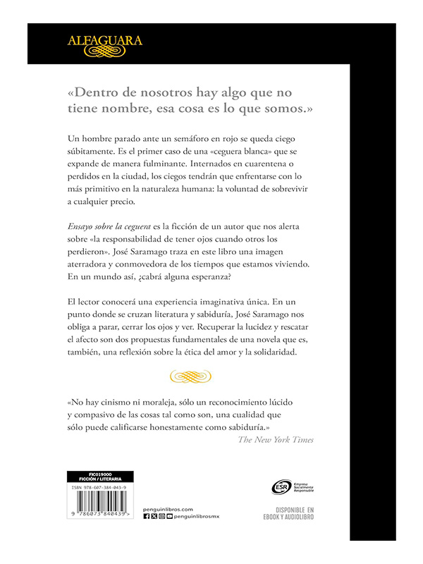 Ensayo Sobre La Ceguera Autor Jose Saramago