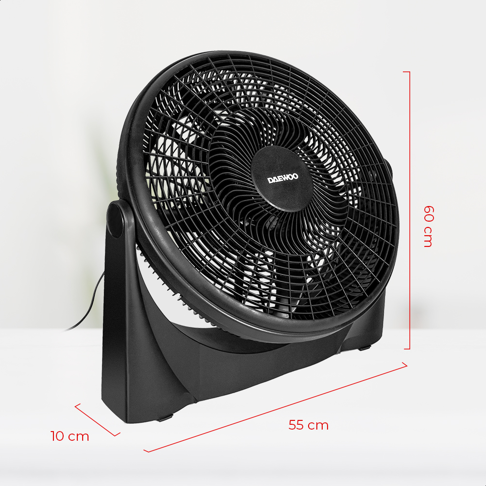 Ventilador Circular de 20 pulgadas, 4 velocidades y 5 aspas Daewoo DAC-5017N 85W