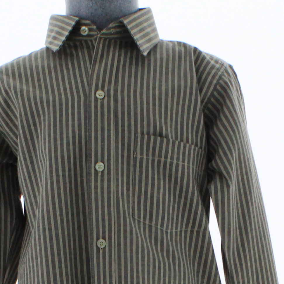 Camisa De Vestir Niño Color Cafe Rayas 3671 2 A 18 Años