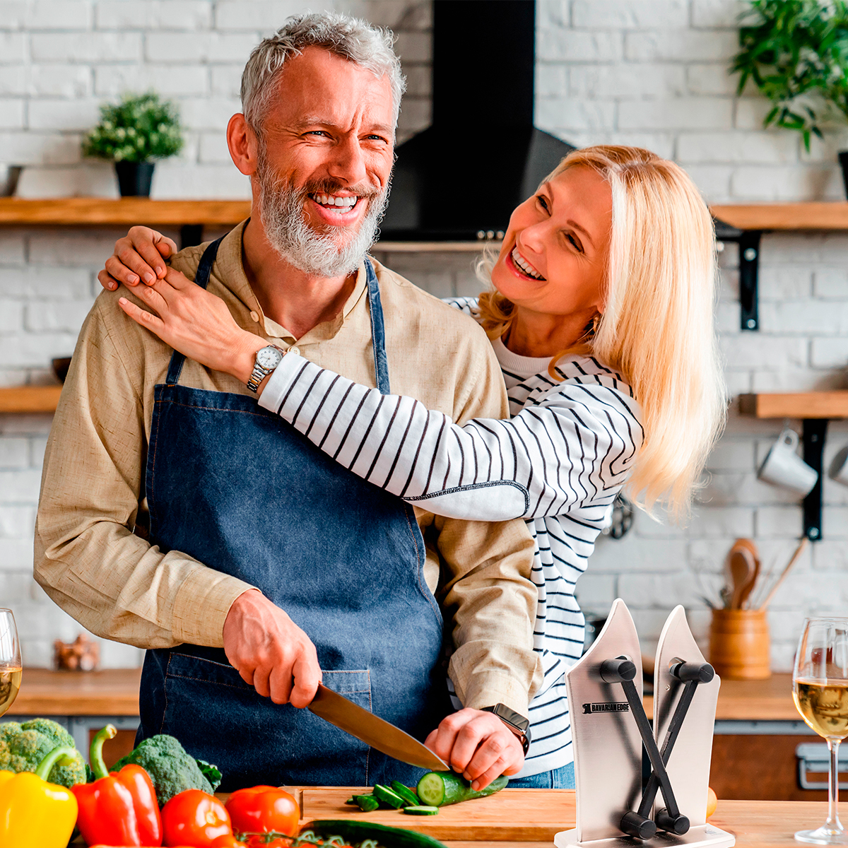 Afilador de Cuchillos Profesional Bavarian Edge Tv Ofertas Manual, Afila, Accesorio de Cocina, Afilador Manual de Cocina para cualquier tipo de Cuchillos