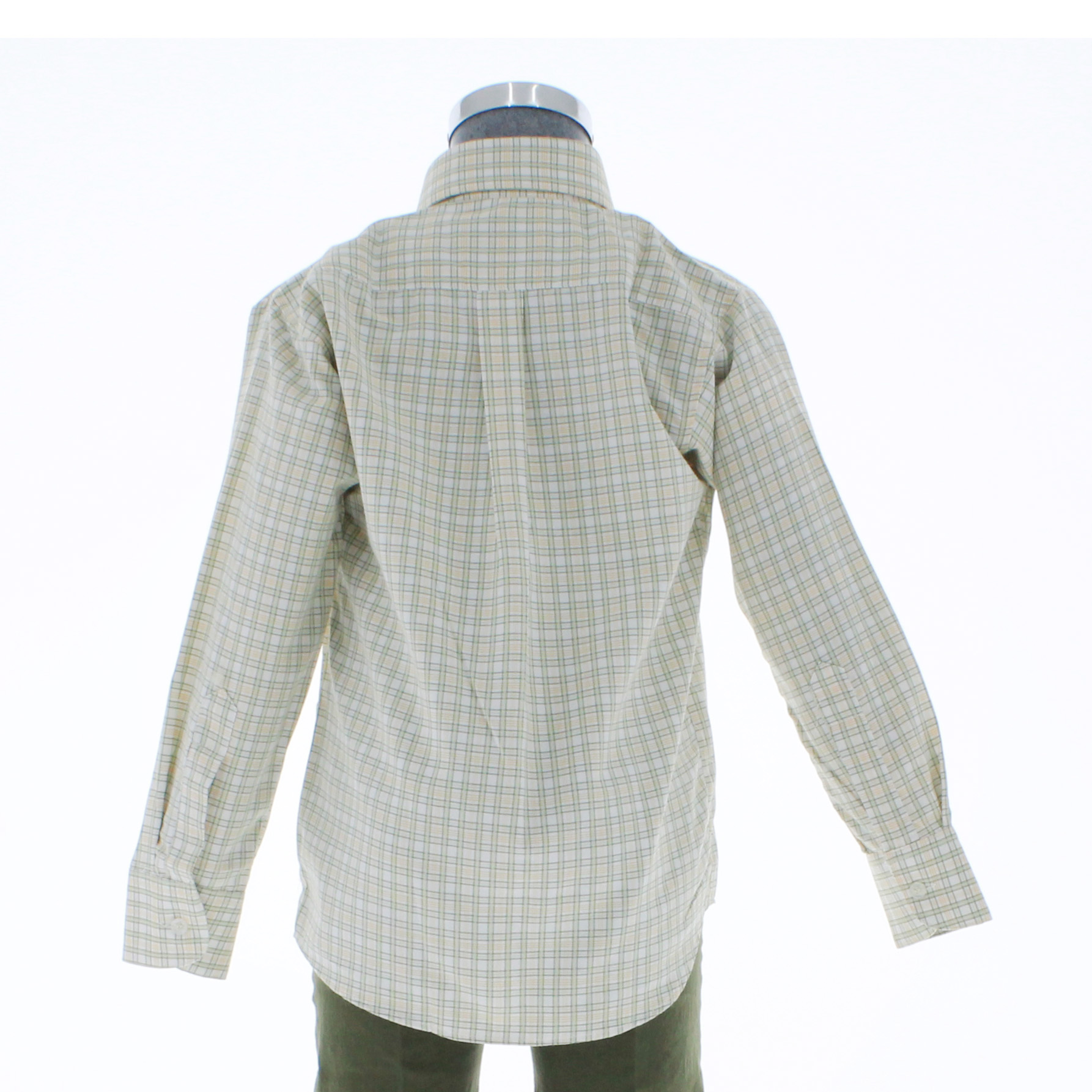Camisa De Vestir Niño Color Verde Cuadros 3675 1 A 18 Años.