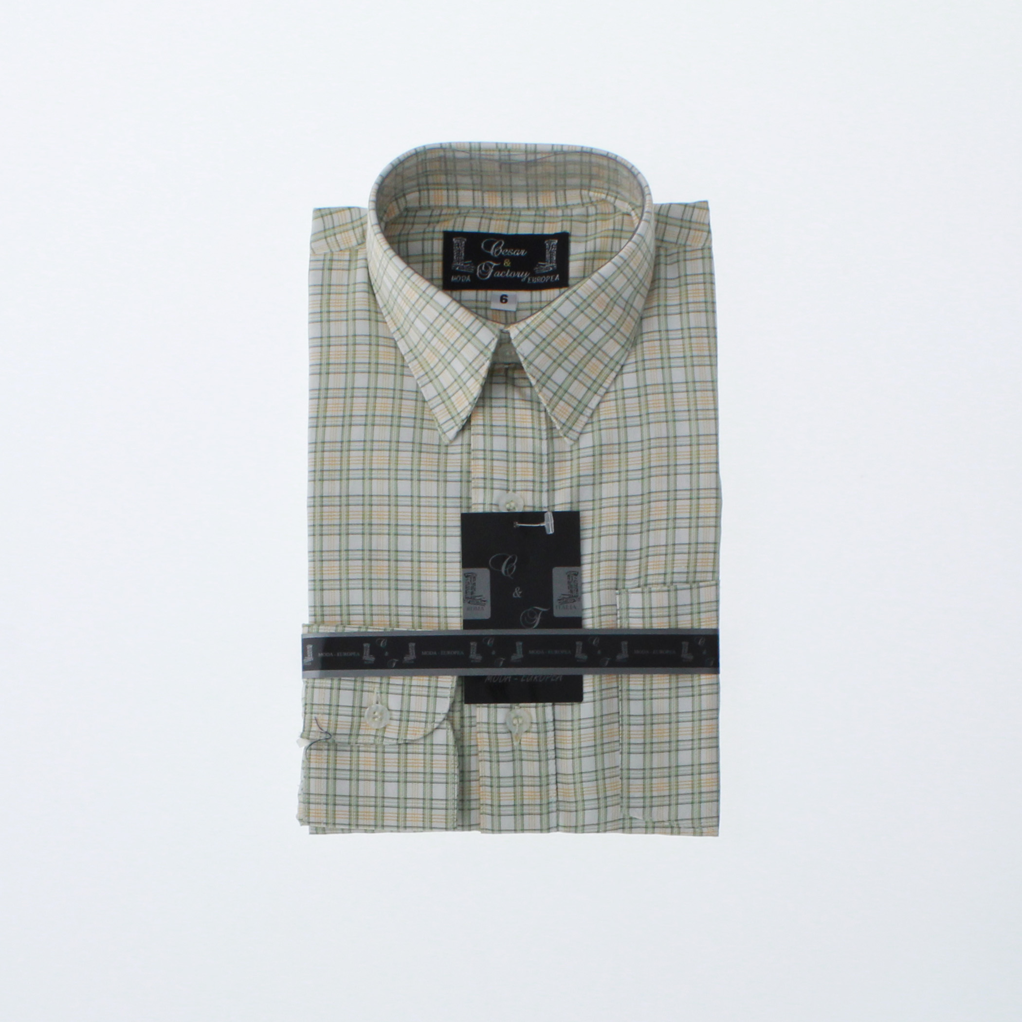 Camisa De Vestir Niño Color Verde Cuadros 3675 1 A 18 Años.