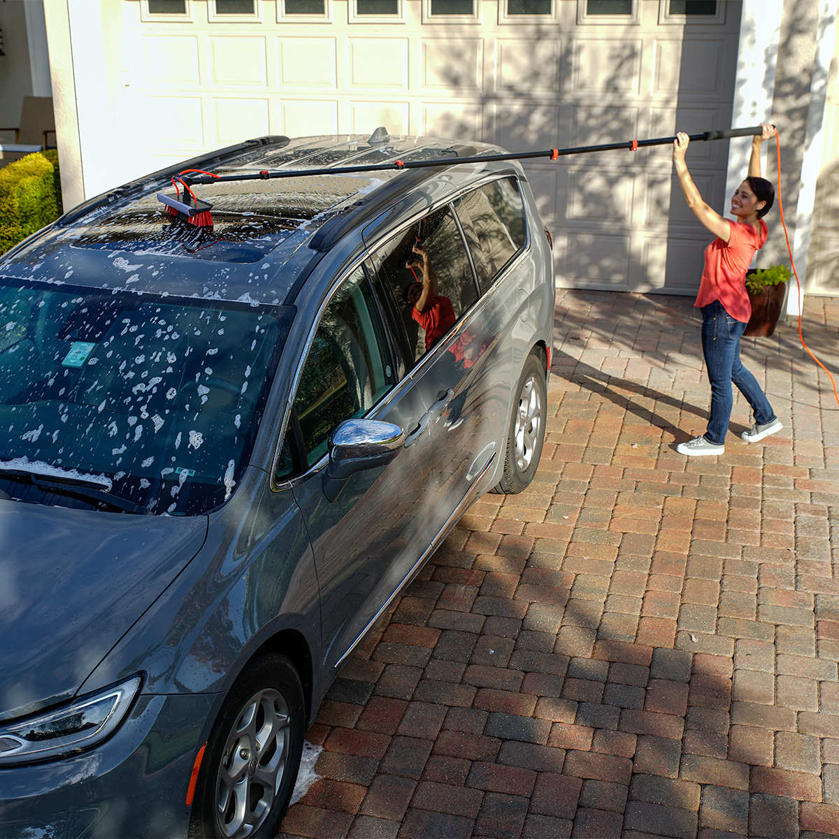 Cepillo Limpiador TELESCÓPICO STARLYFT TELESCOPIC HIDROCLEANER 7 M Tv Ofertas con PROPULSIÓN DE Agua y Jabón, Extensible hasta 7 Metros y Ligero