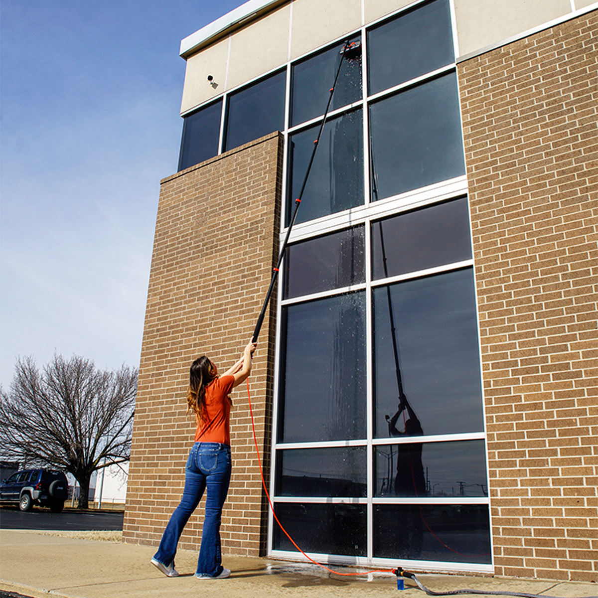 Cepillo Limpiador TELESCÓPICO STARLYFT TELESCOPIC HIDROCLEANER 7 M Tv Ofertas con PROPULSIÓN DE Agua y Jabón, Extensible hasta 7 Metros y Ligero