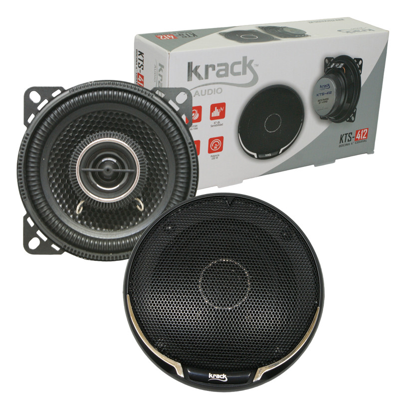  Bocinas de 4 pulgadas marca Krack Audio KTS-412 100w  tipo Coaxial Para Tablero