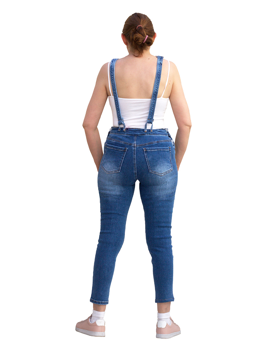 Overol de mezclilla skinny Deoble FF para mujer