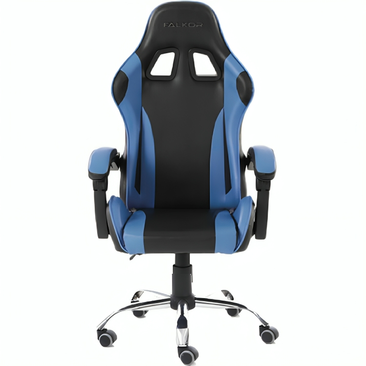 Silla Gamer Ergonómica Modelo Falkor Color Negro-Azul
