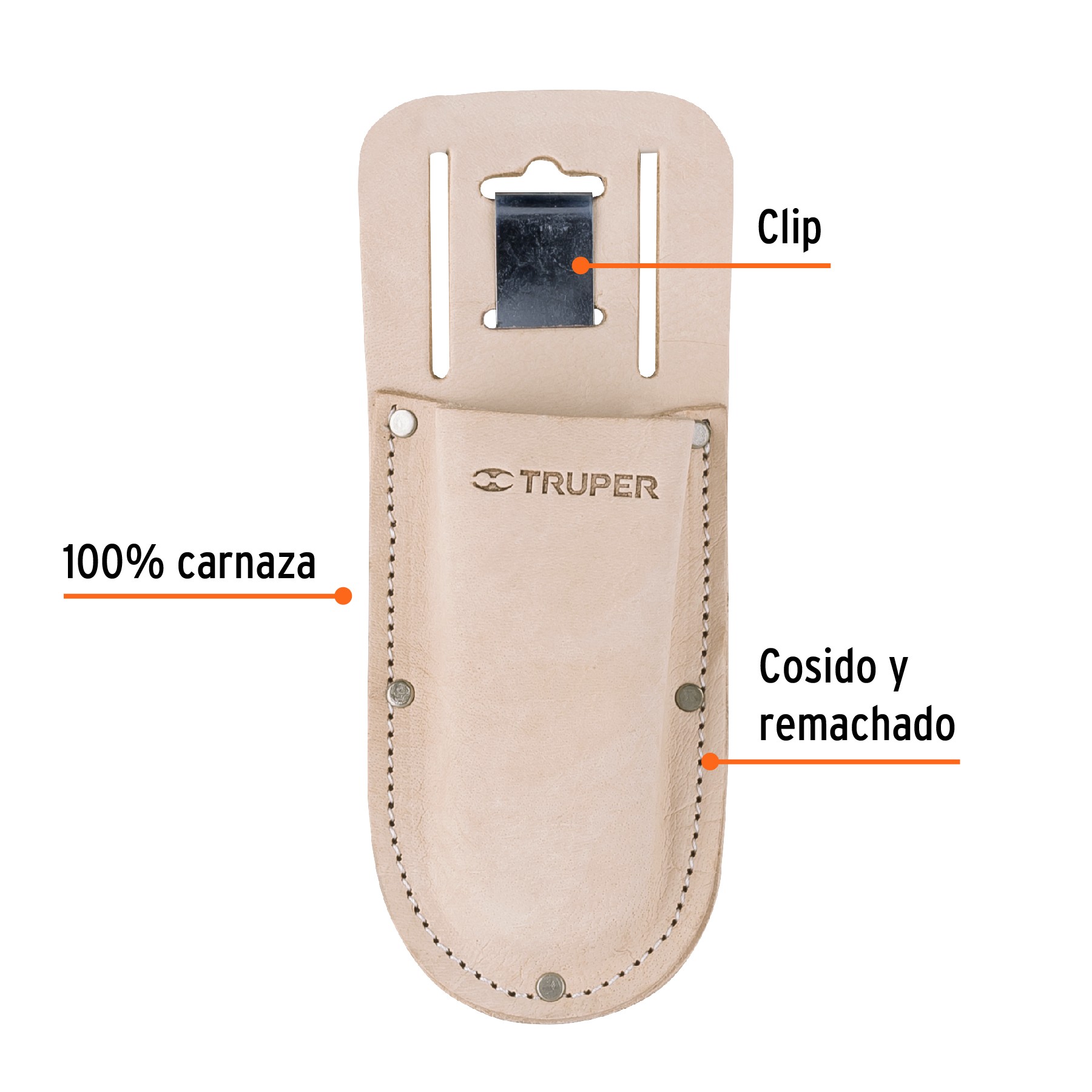 FUNDA DE CARNAZA PARA TIJERAS DE UNA MANO, TRUPER 17344