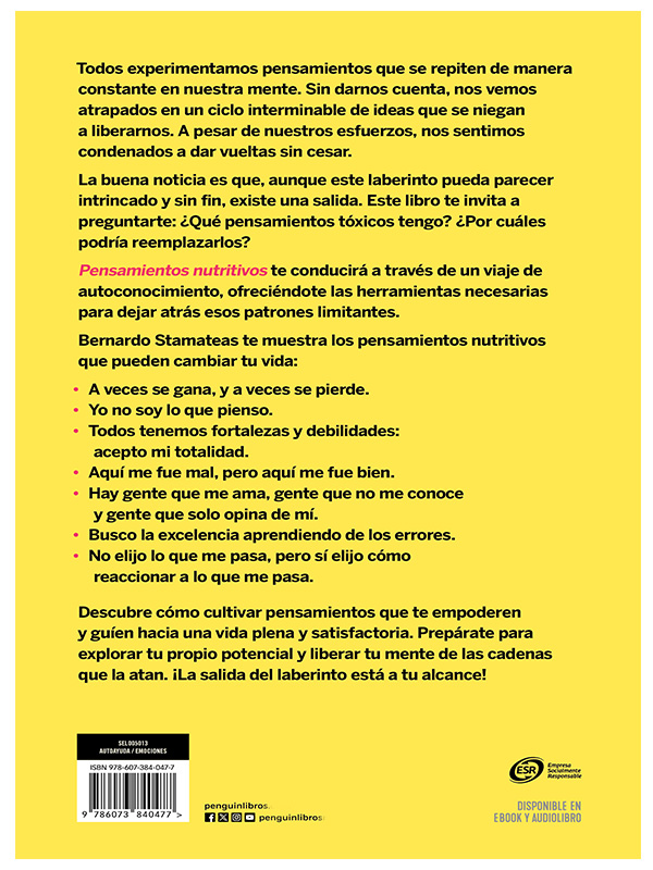 Pensamientos nutritivos Autor Bernardo Stamateas