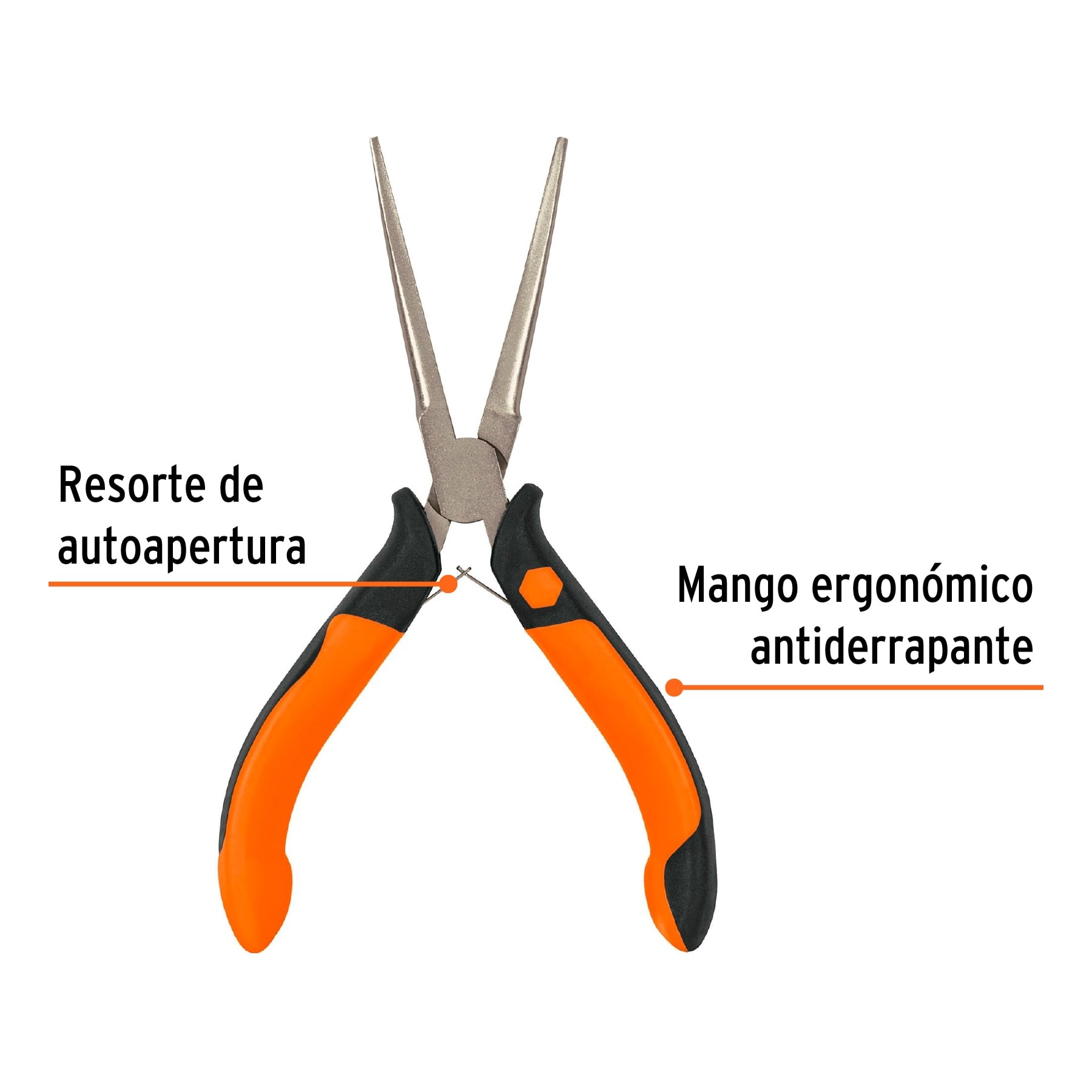 MINI PINZA DE PUNTA DE AGUJA 6" MANGO COMFORT GRIP, TRUPER 17369