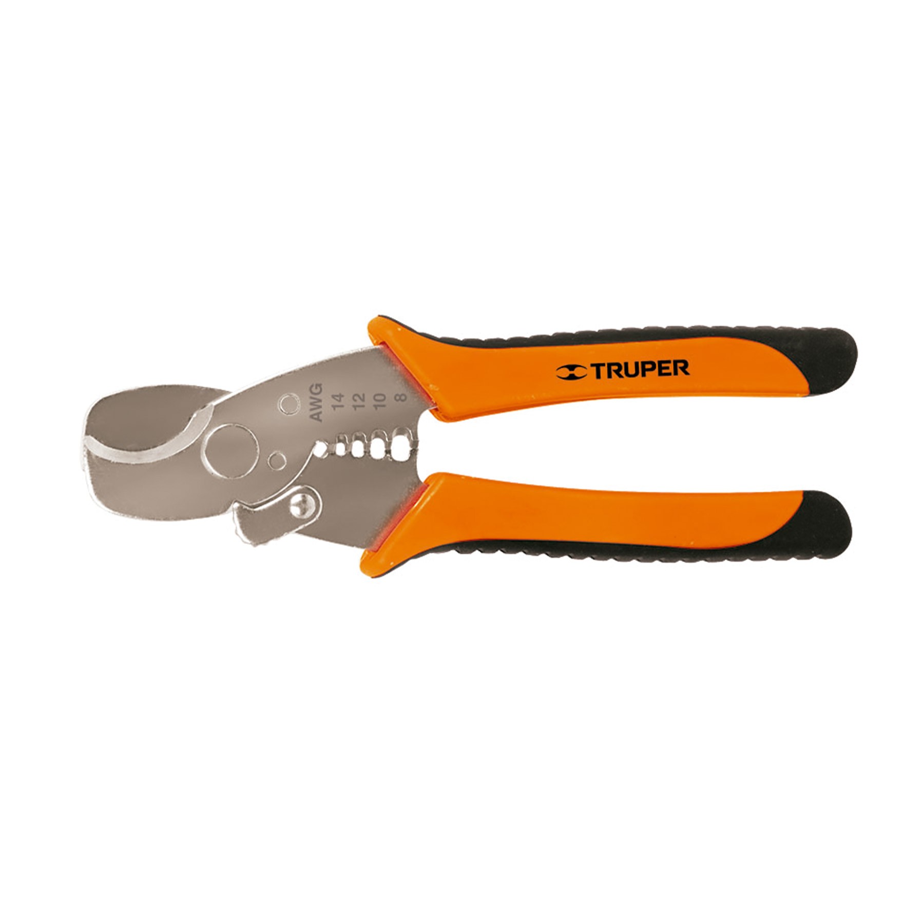 PINZA PROFESIONAL 7" PELA CABLES Y CORTA CABLES, 14 A 8 AWG TRUPER 17378