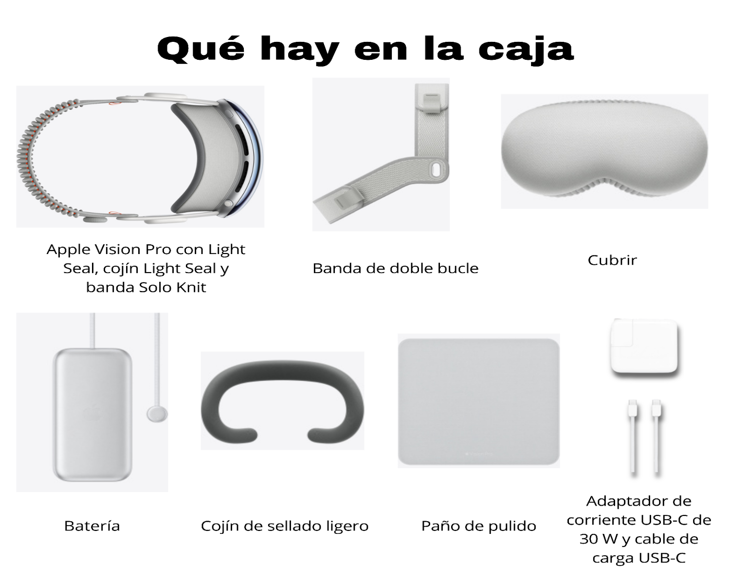 Lentes de Realidad Virtual Apple Vision Pro 512 Gb Blanco