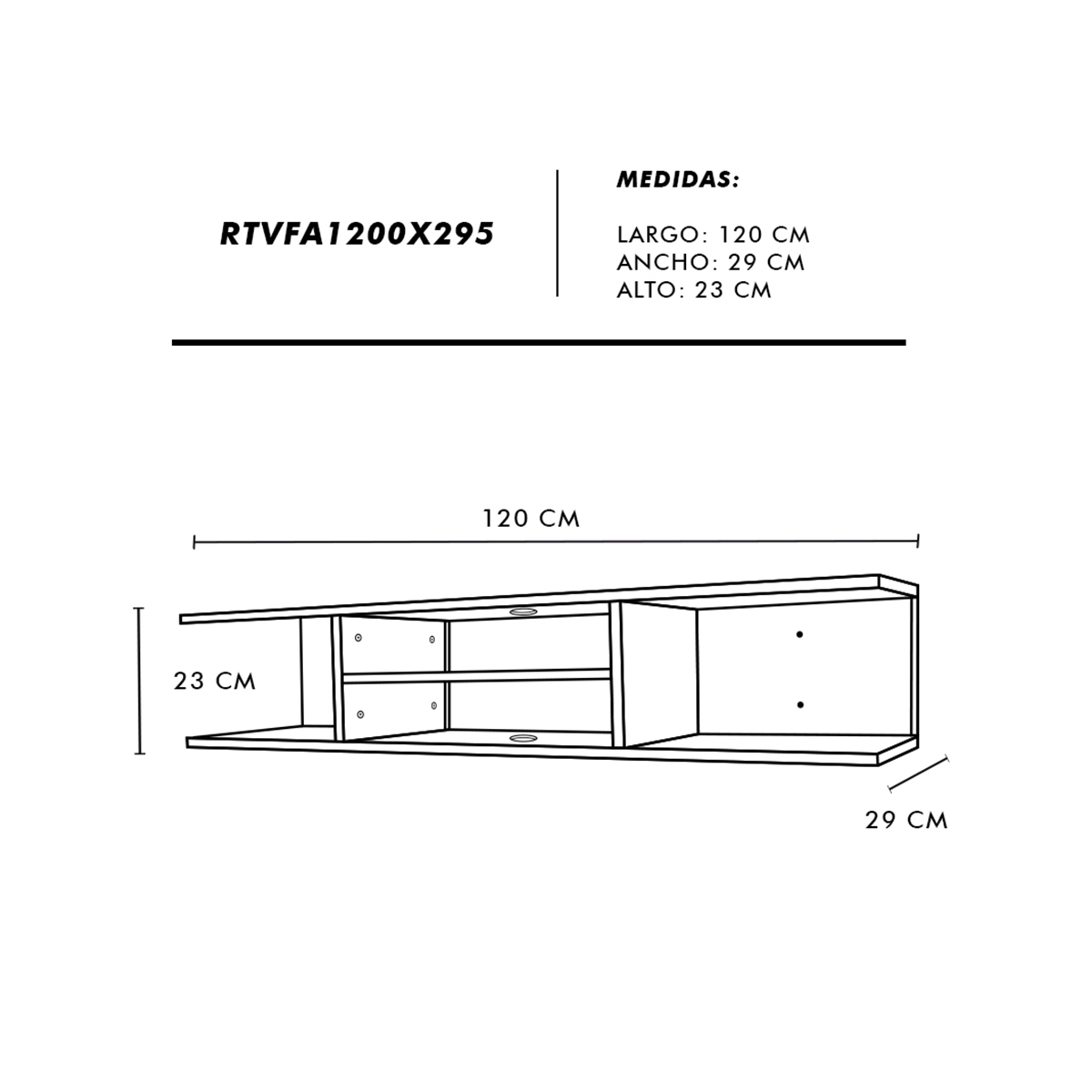  Repisa Flotante para TV Volanttis 