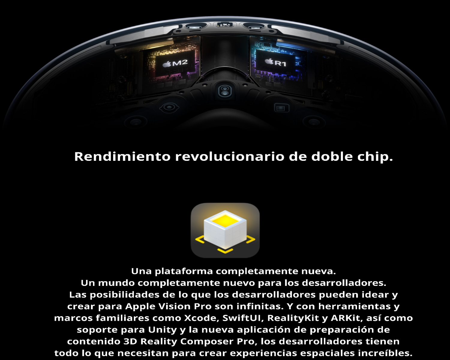 Lentes de Realidad Virtual Apple Vision Pro De 256 Gb Blanco