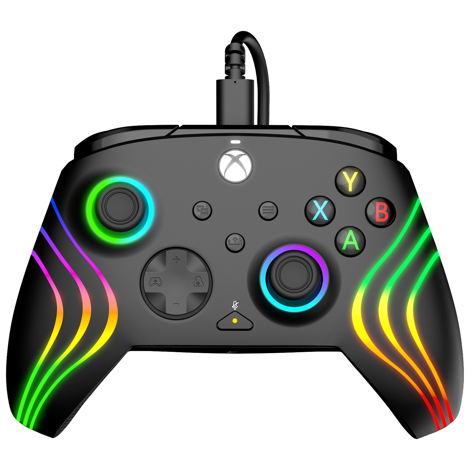 PDP AFTERGLOW WAVE LED WIRED CONTROLLER FOR XBOX SERIES XS - BLACK