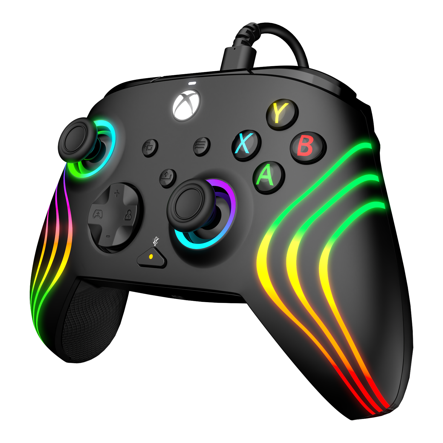 PDP AFTERGLOW WAVE LED WIRED CONTROLLER FOR XBOX SERIES XS - BLACK