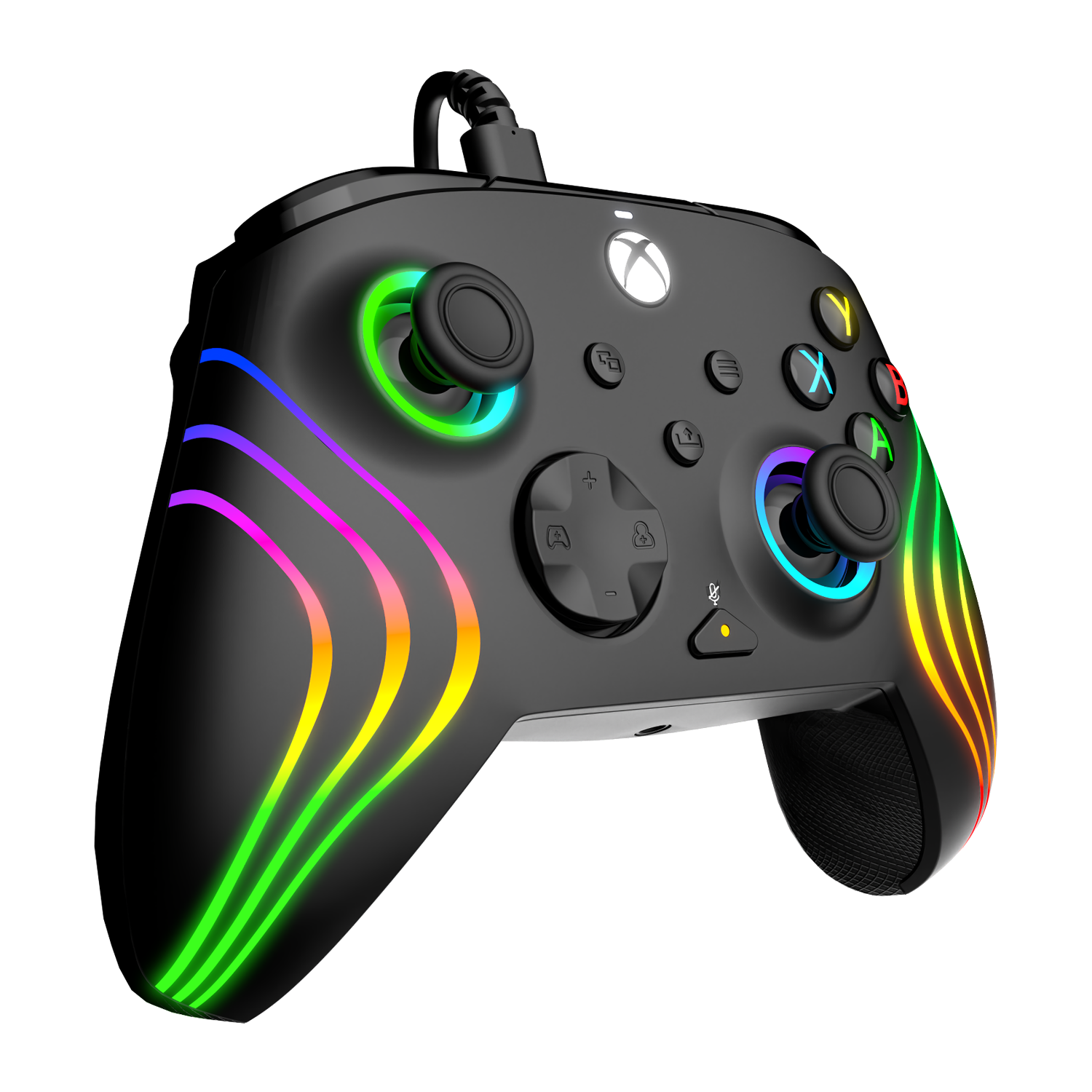 PDP AFTERGLOW WAVE LED WIRED CONTROLLER FOR XBOX SERIES XS - BLACK