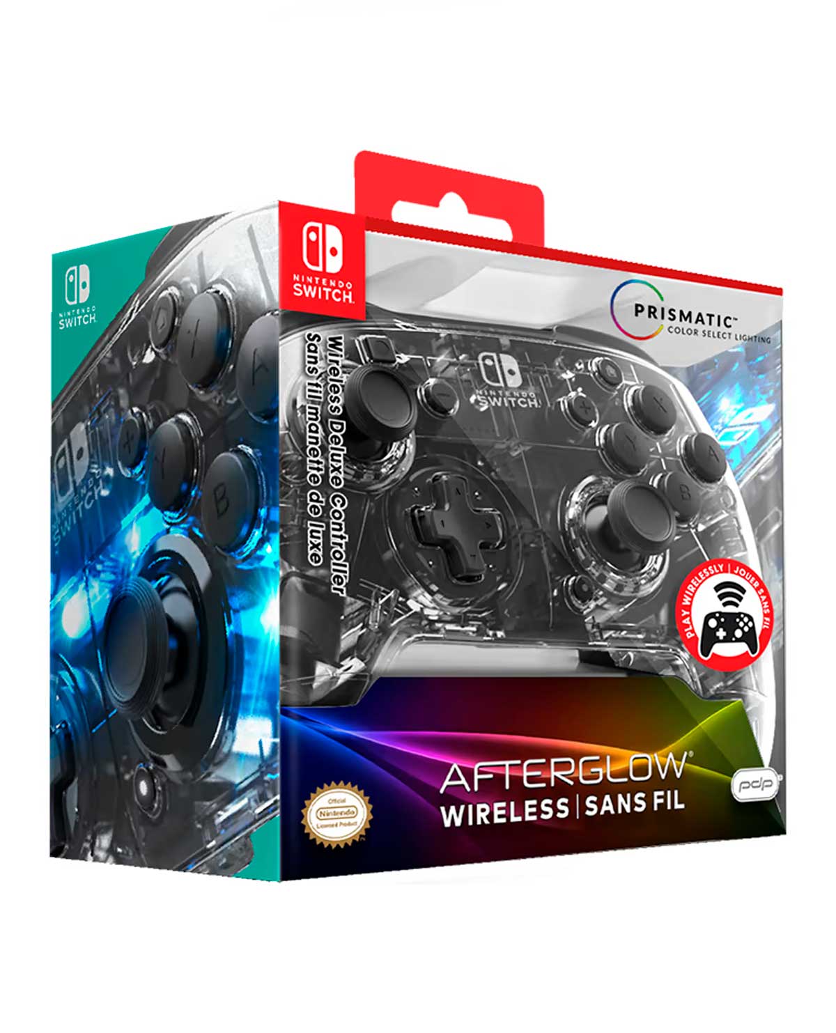 Control Inalámbrico Pdp Afterglow Deluxe For Nintendo Switch Transparente