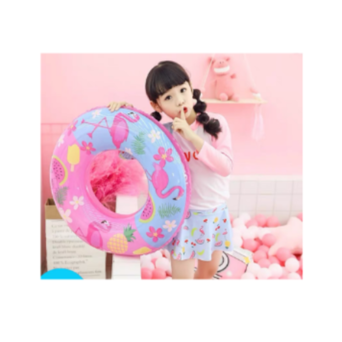 Flotador Inflable Salvavidas Flamingo Alberca Playa 80 Cm