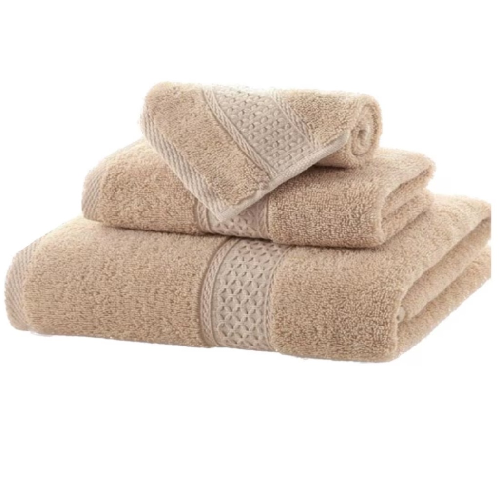 Jgo  de 3 Finísimas toallas para baño Chica mediana y Grande Calidad Premium 