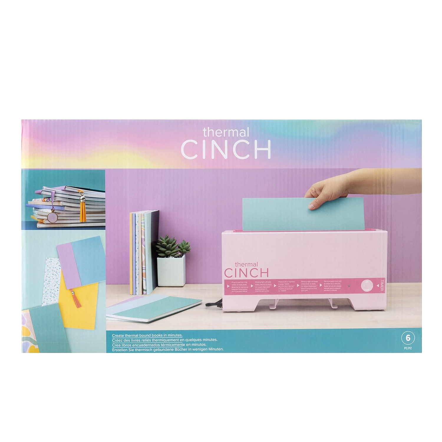 Máquina de Encuadernado Thermal Cinch Rosa WER.