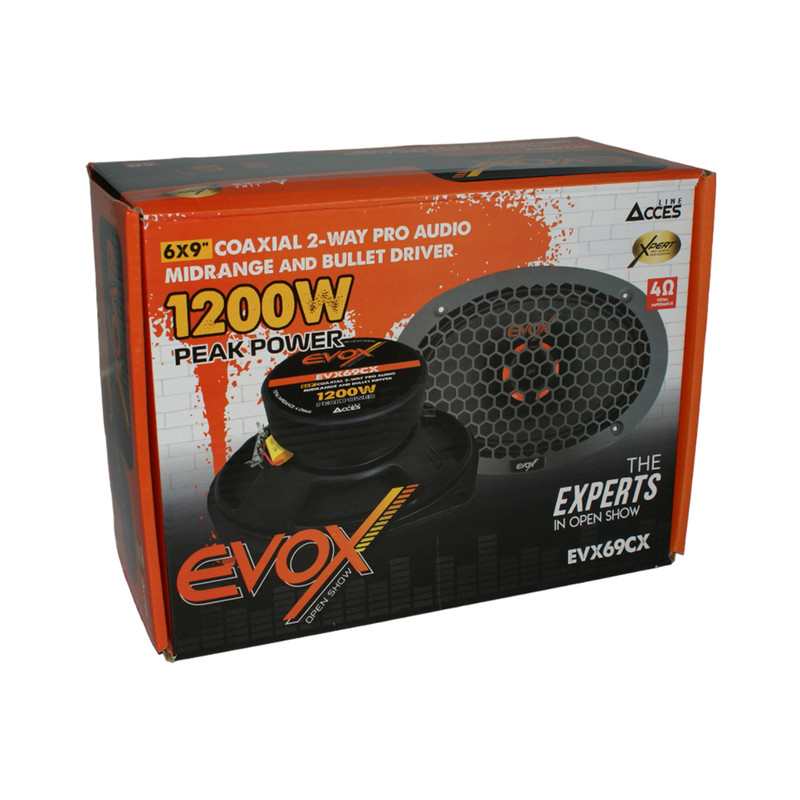 Medio Rango Coaxial 6x9" EVOX  EVX69CX 2 Vias  600W/1200W 8ohm.