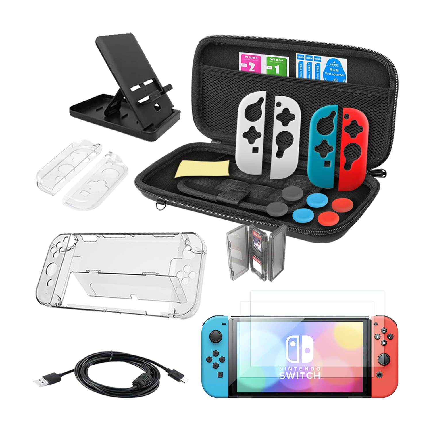 NINTENDO SWITCH OLED 64GB MARIO MÁS KIT ACCESORIOS 22 EN 1