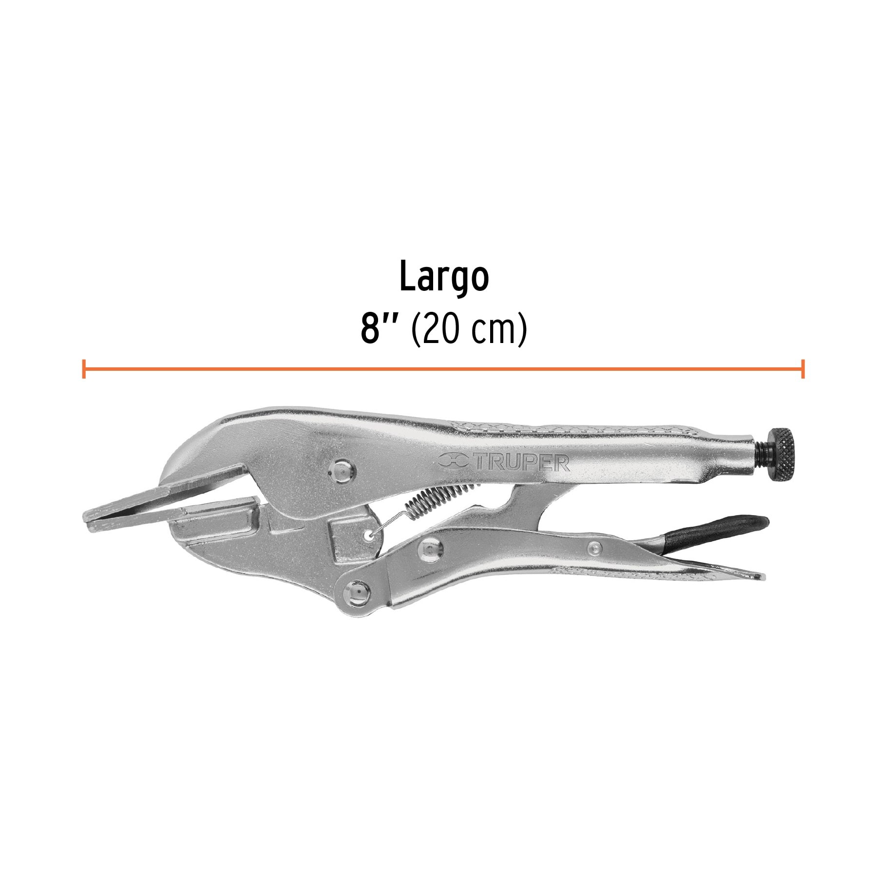 PINZA DE PRESIÓN 8" HOJALATERA, TRUPER 17425
