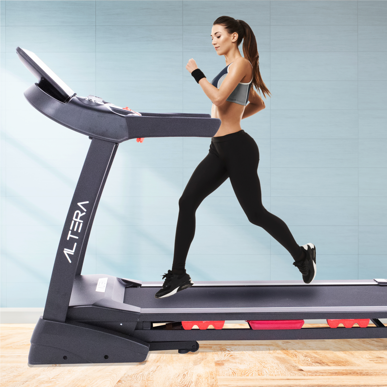 Altera Caminadora eléctrica | 4 HP | 12 programas de ejercicio. | 1 a 20 Km/h | bluetooth y App móvil | Plegable