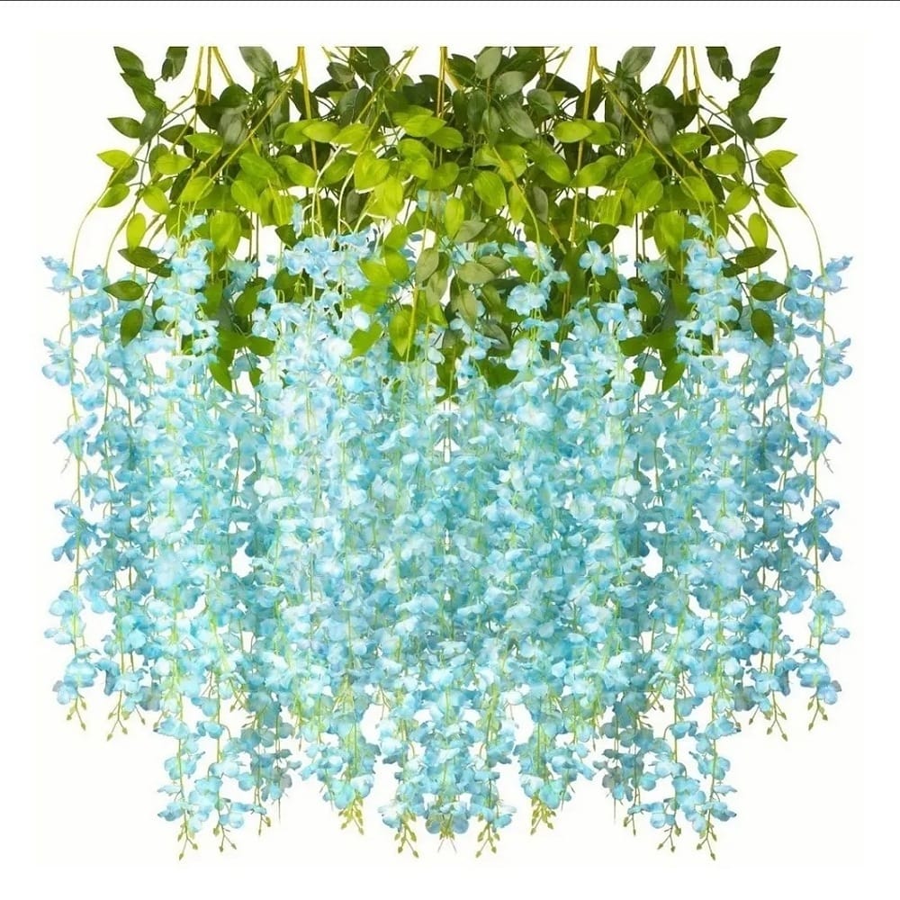 Lote 14pcs Wisteria Artificial Flores Decoración Boda Hogar